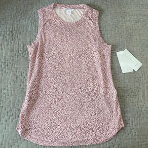 NWT Athleta Women's Pink Leopard Breezy Camisole Sleeveless Top Modal SMALL